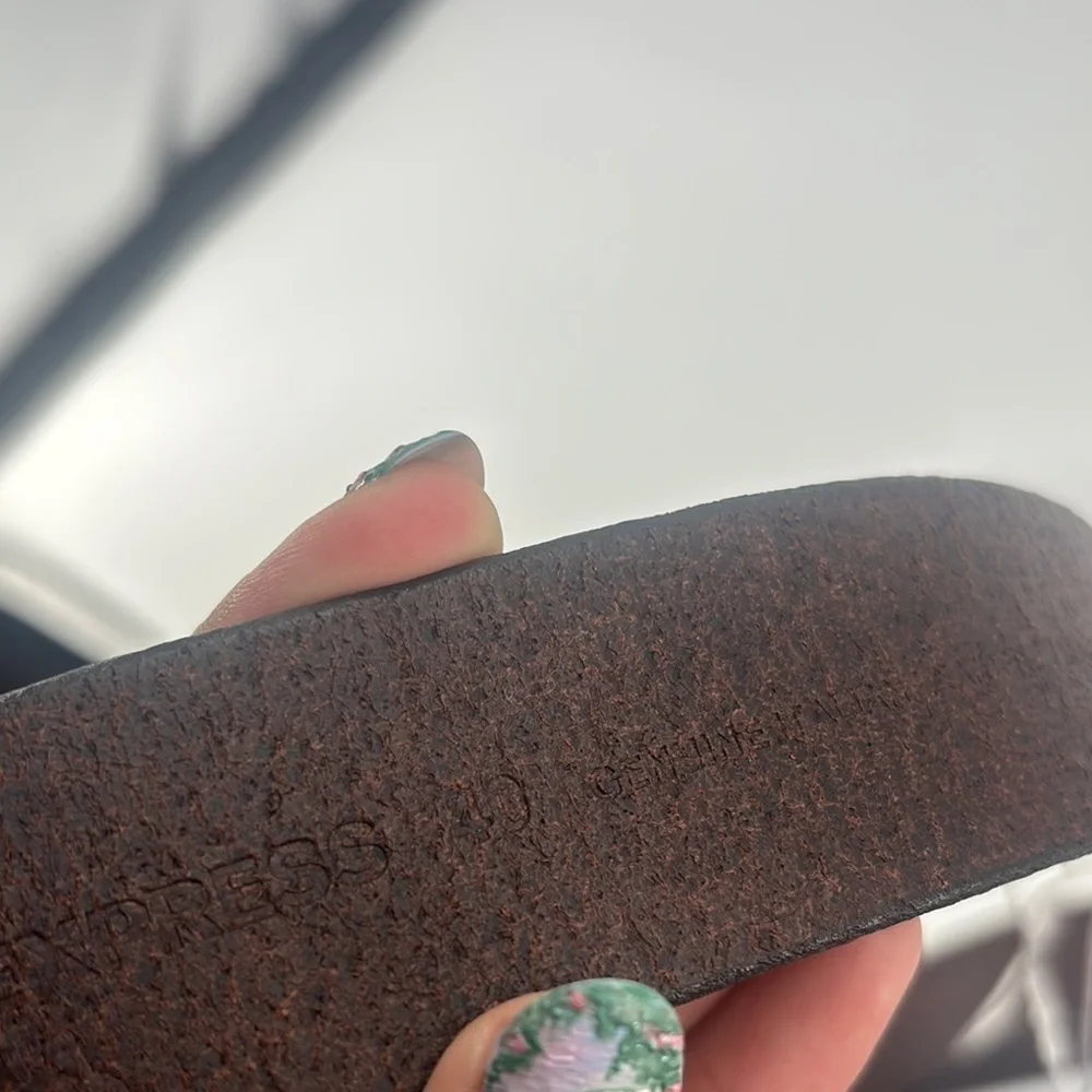 Vintage brown leather belt from structure size 40